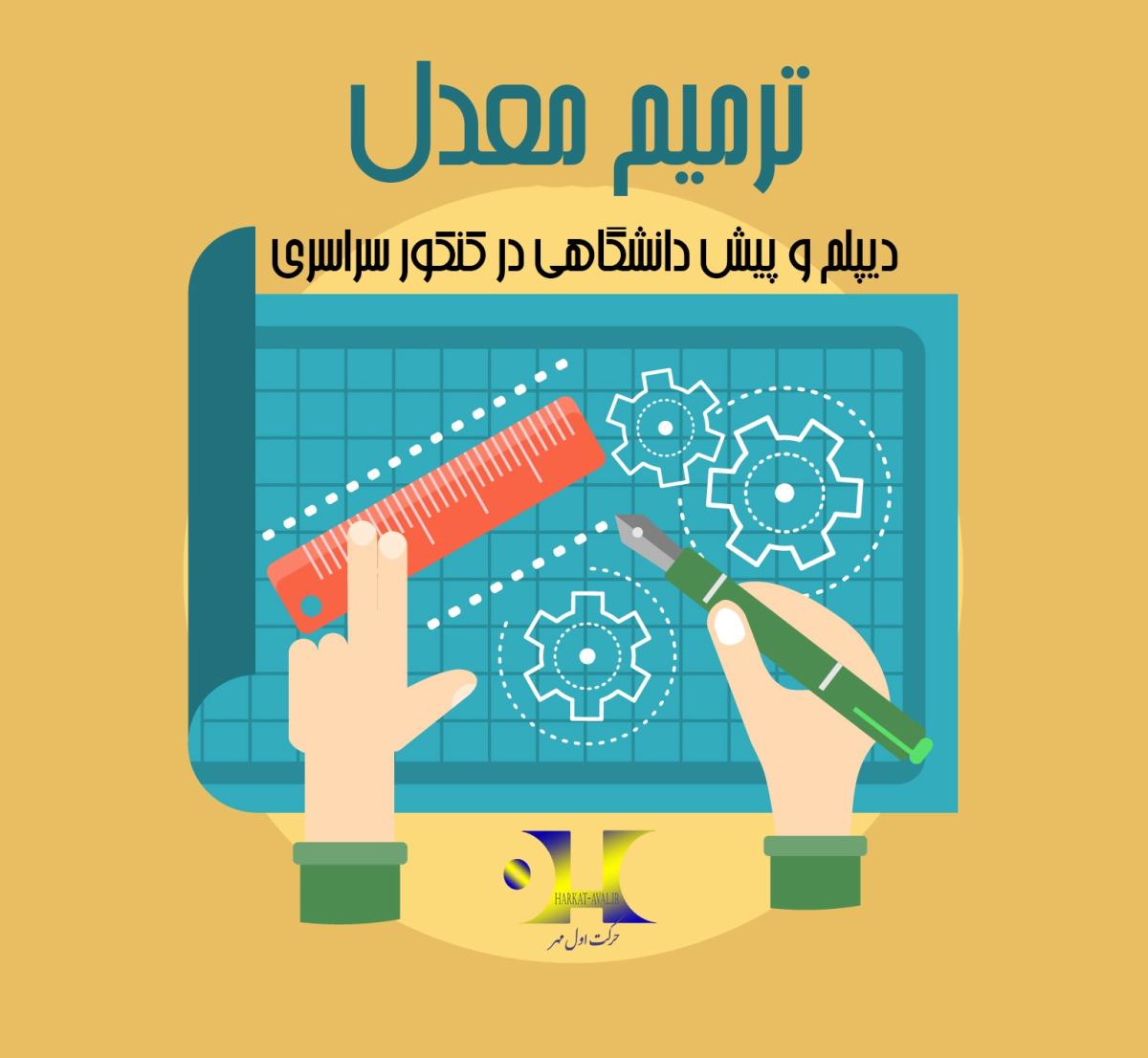 ترمیم معدل دیپلم و پیش دانشگاهی در کنکور سراسری